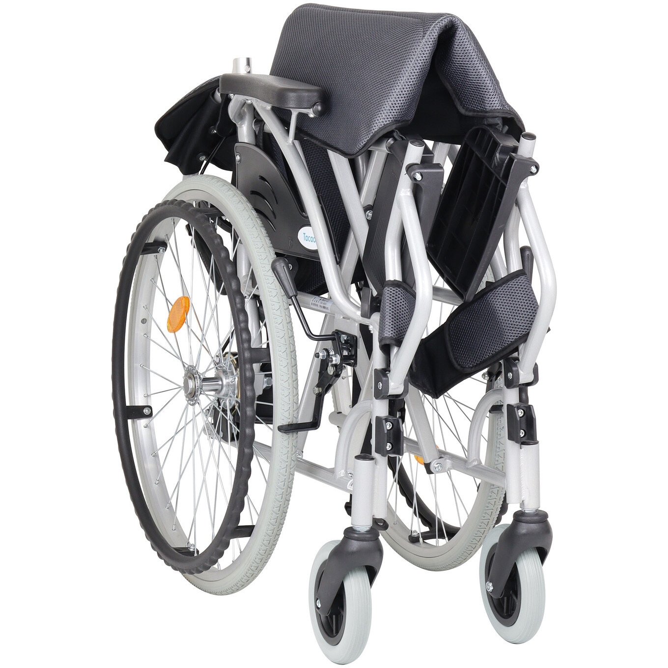 a31940 ノーパンク車椅子(自走式) ファミリー・ライフ グレー色