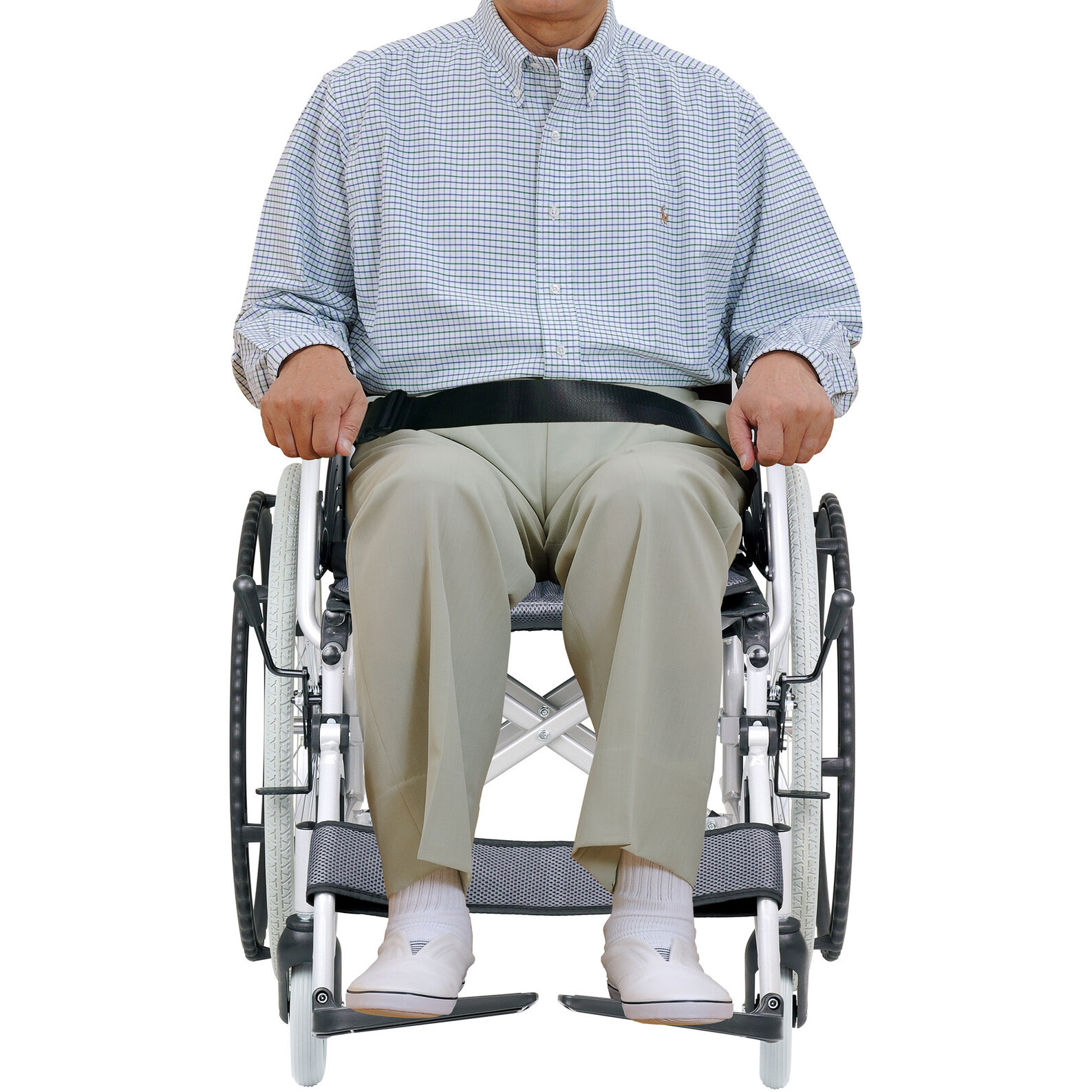 a31940 ノーパンク車椅子(自走式) ファミリー・ライフ グレー色