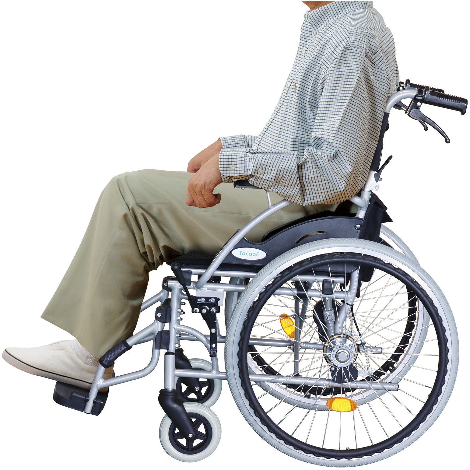 a31940 ノーパンク車椅子(自走式) ファミリー・ライフ グレー色