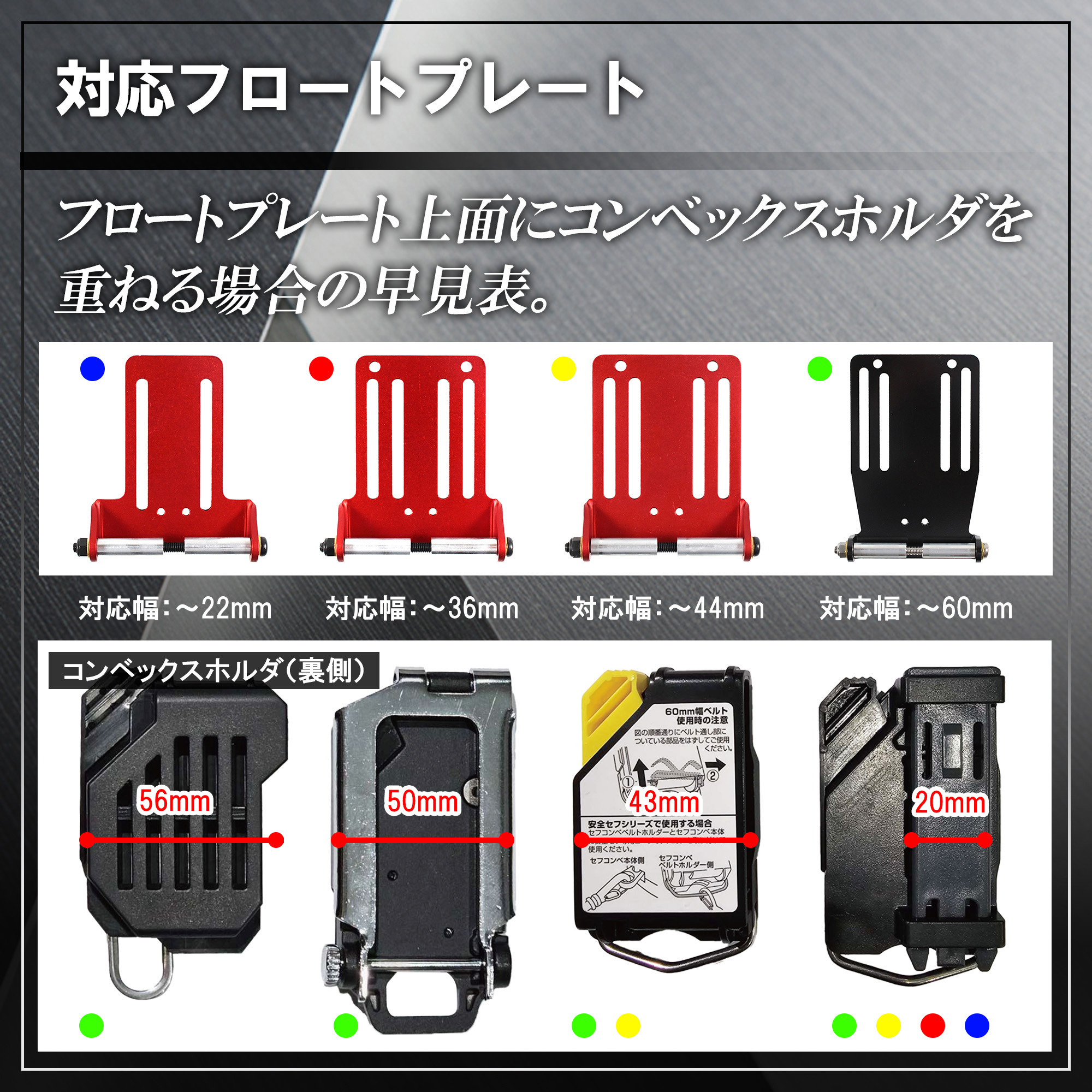 MFL-M-RE フロートプレート MASTERTOOL アルマイトレッド色 タイプM