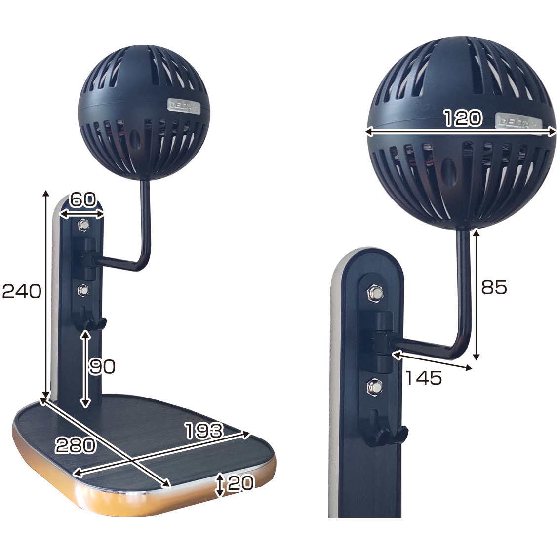D-2373 ヘルメットスタンドFAN&LED 1個 DELTA(デルタ) 【通販モノタロウ】