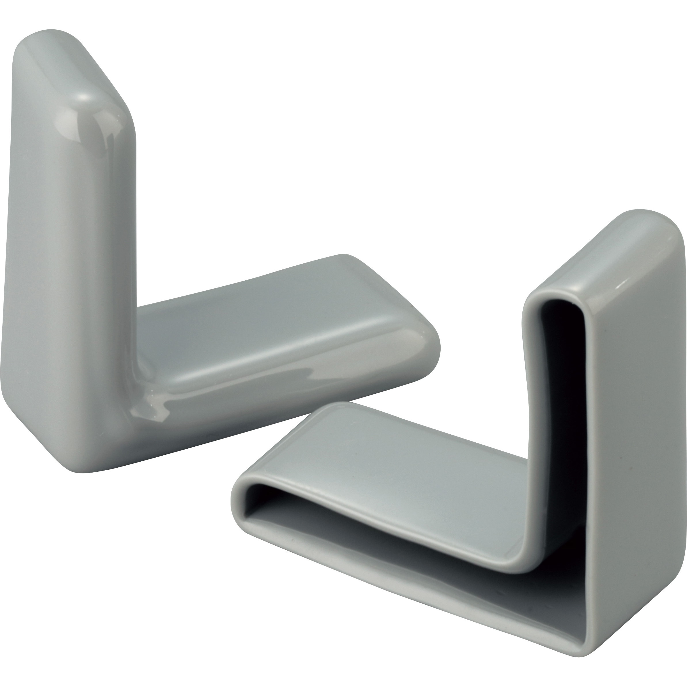 HLGYL20X3-B 保護キャップ Lアングル用 (100個入) 灰 1袋(100個) 岩田