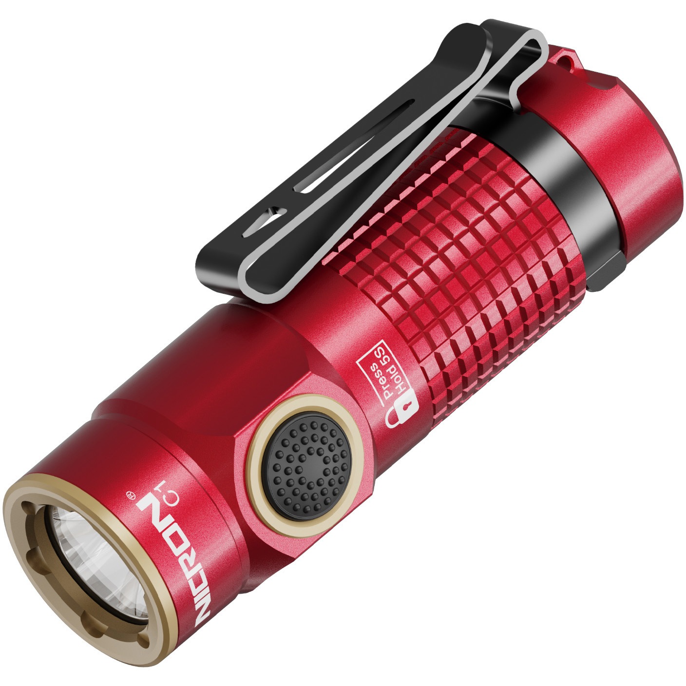 C1-R ポケットライト 1200LM Nicron(ニクロン) レッド色 C1-R 【通販