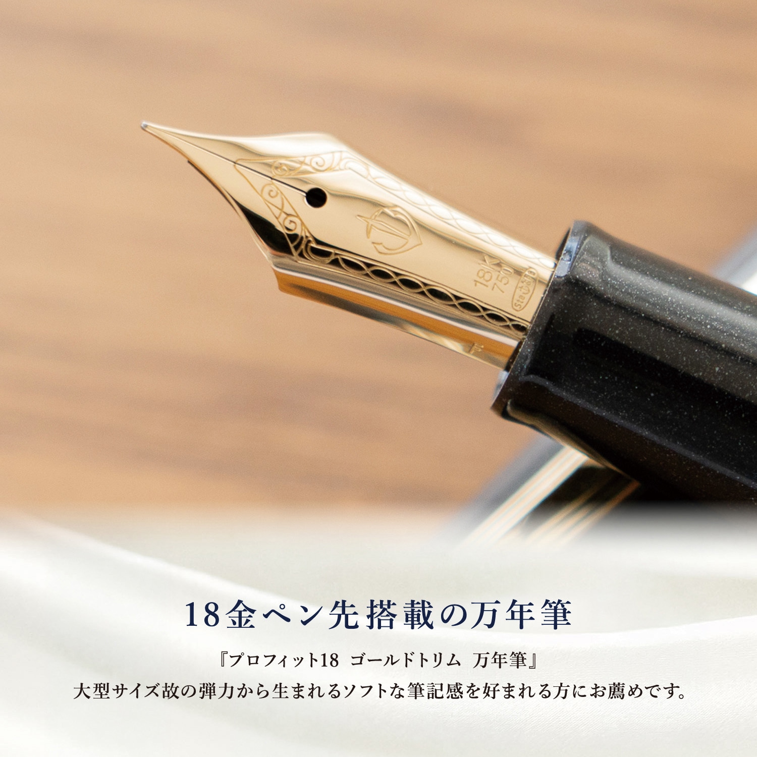 112218120 プロフィット18 ゴールドトリム 万年筆 シャイニングレッド
