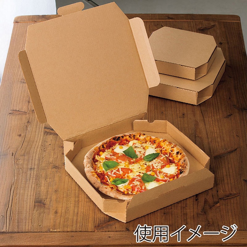 004248327 食品箱 NF(ノンフッ素) ネオクラフト ピザボックス HEIKO 高