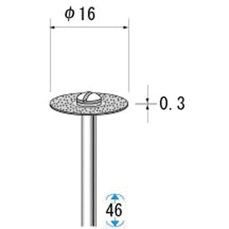 14301 電着ダイヤモンドディスク 全面電着タイプ NSK(ナカニシ) 粒度130 軸径2.34mm