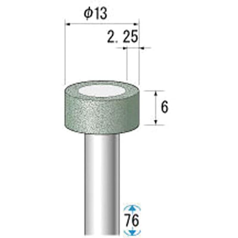 14839 ビトリファイドダイヤバー NSK(ナカニシ) 円筒 粒度180 質量26g 軸径6mm 1本