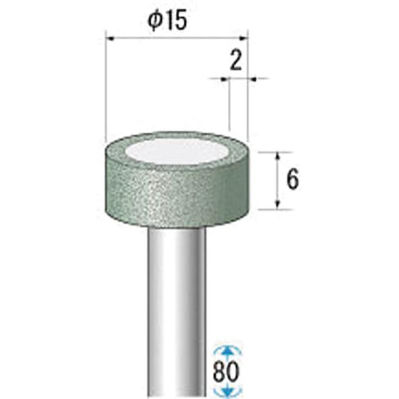 14840 ビトリファイドダイヤバー NSK(ナカニシ) 円筒 粒度180 質量28g 軸径6mm 1本