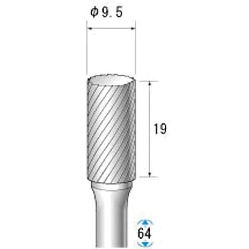 21607 チタンコート超硬カッター NSK(ナカニシ) 円筒 質量32g 軸径6mm 1本