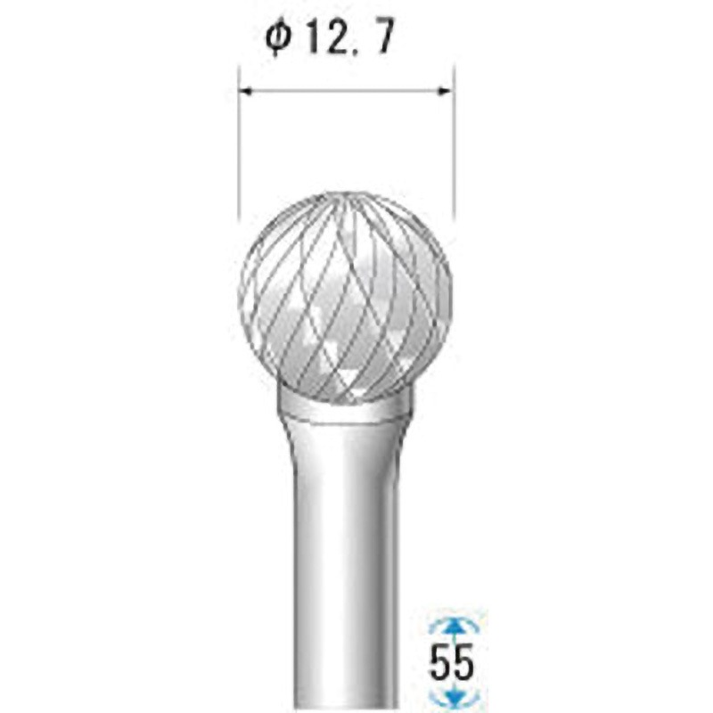 26024 超硬カッター NSK(ナカニシ) 球(ダブルカット) 質量32g 軸径6mm 1本