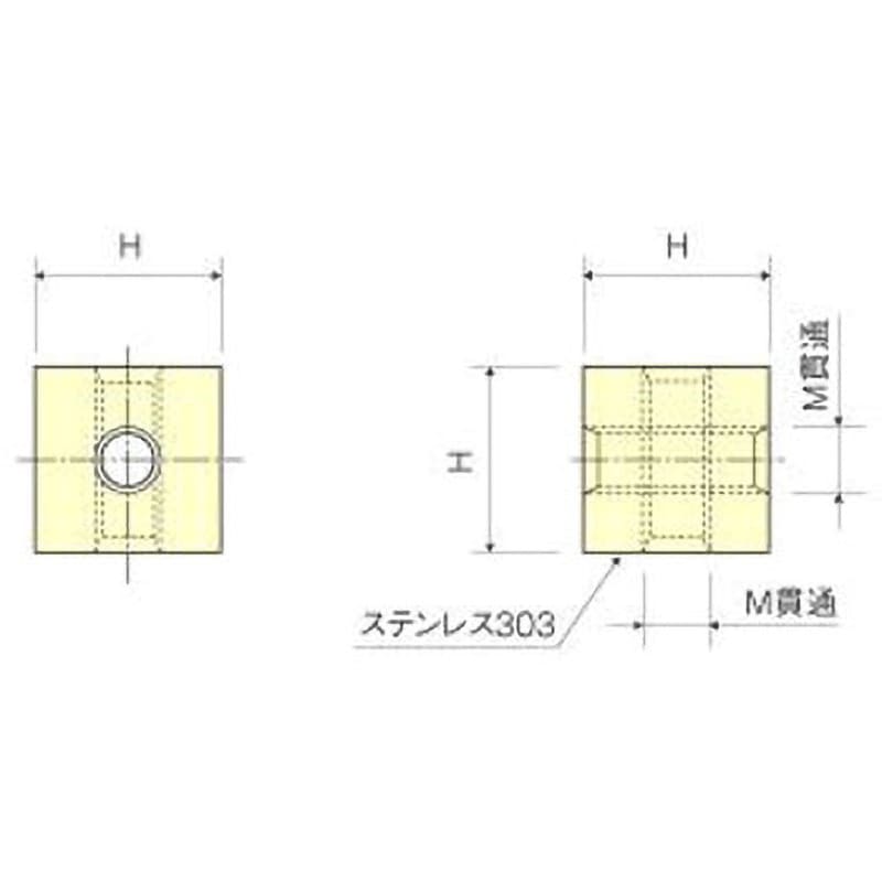 VAU-310 ステンレス垂直基板取付スペーサー/VAU 廣杉計器 ねじ径M3(0.5) 全長10mm 1袋(50個)
