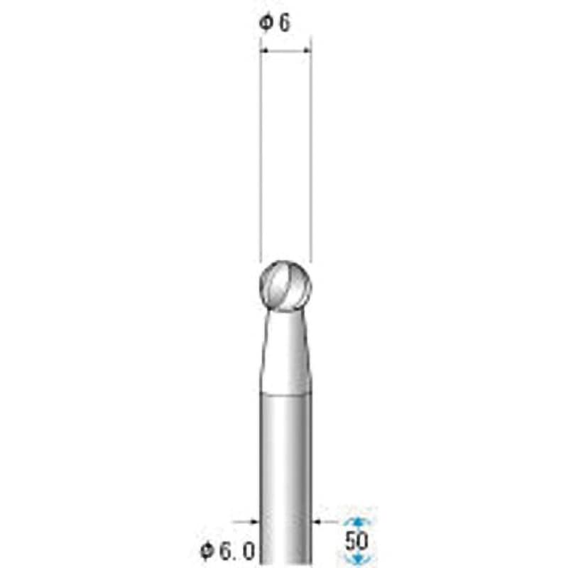 26801 超硬アルミカッター NSK(ナカニシ) 球(シングルカット) 質量21g 軸径6mm 1本