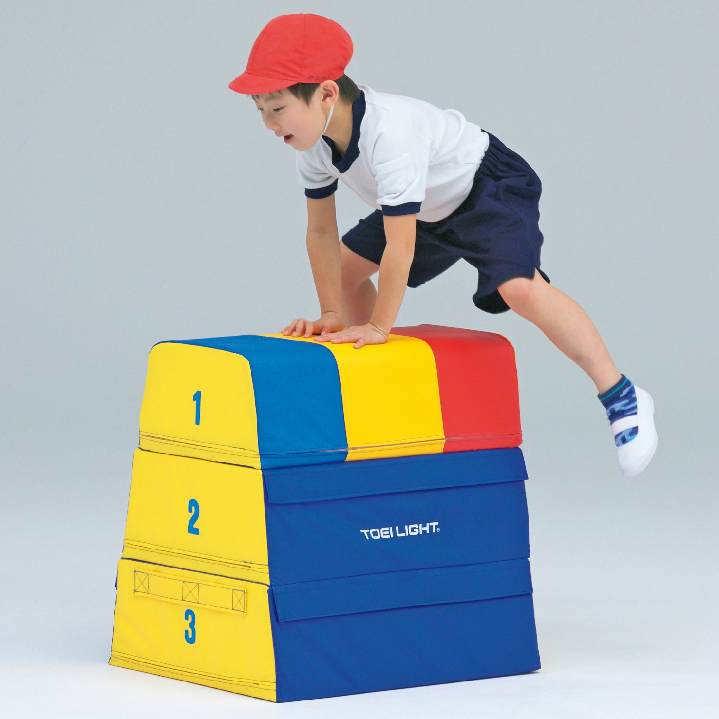 T1842 ソフト跳び箱3段 1台 トーエイライト 【通販モノタロウ】