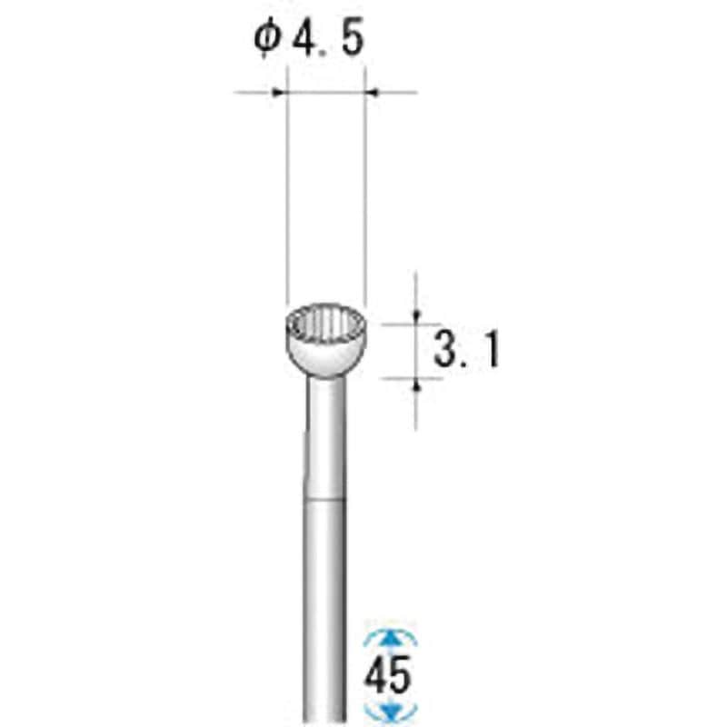 33095 精密スチールカッター NSK(ナカニシ) カップ 質量26g 軸径2.34mm 1セット(12本)