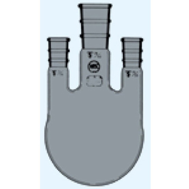 032-29280T 三頭フラスコ 側管角度 5° 茶 032シリーズ 1個 日本理化学器械(NRK) 【通販モノタロウ】