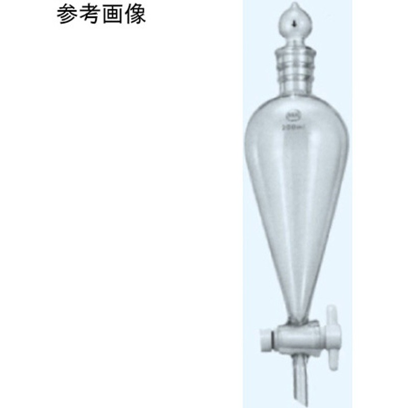 1002-24100 分液ロート スキーブ型(PTFE コック)白 1002シリーズ 1個 日本理化学器械(NRK) 【通販モノタロウ】