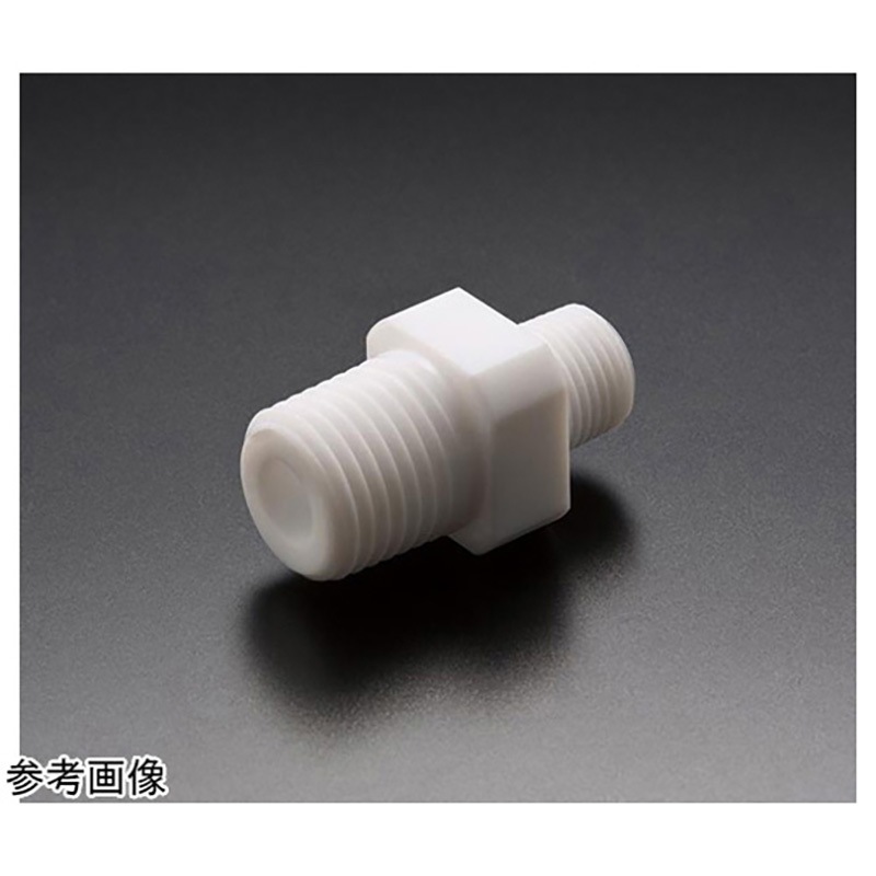 NR0087-001 PTFE異径ニップル NR0087シリーズ フロンケミカル R1/4×R1