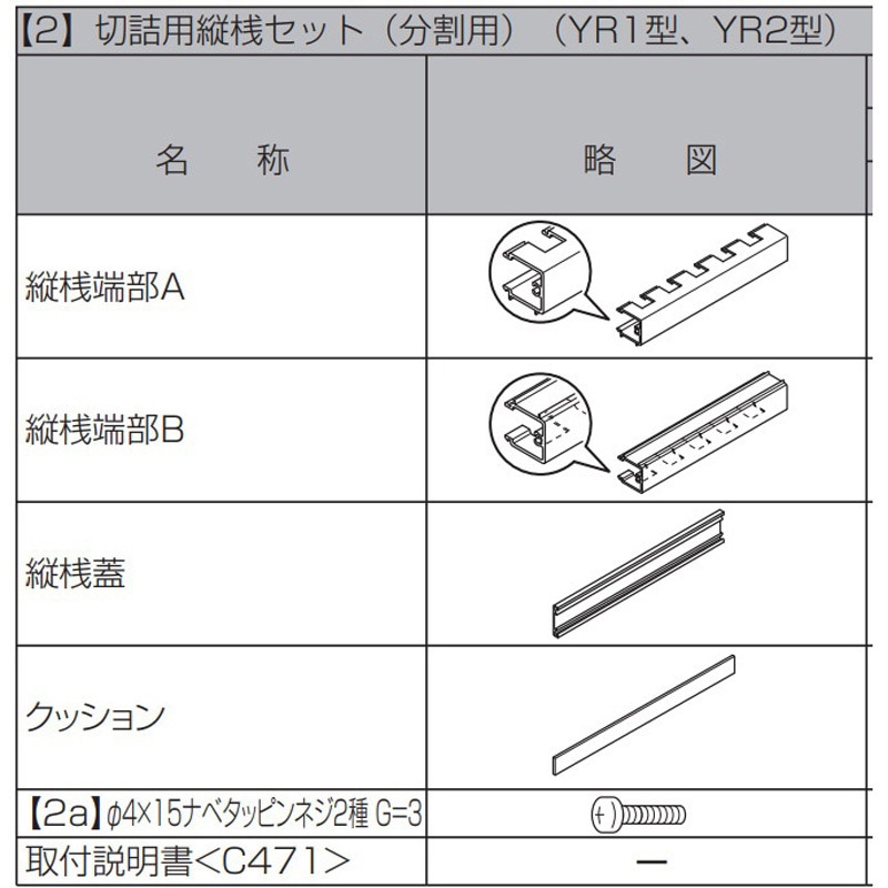 8BGX73AB フェンスAB YR1型 切詰用縦桟セット 1セット TOEX(LIXIL