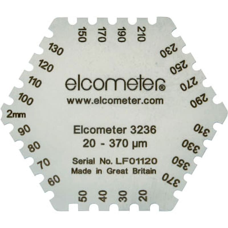 K0003236M201 六角形ウェットフィルム膜厚計 1枚 elcometer 【通販