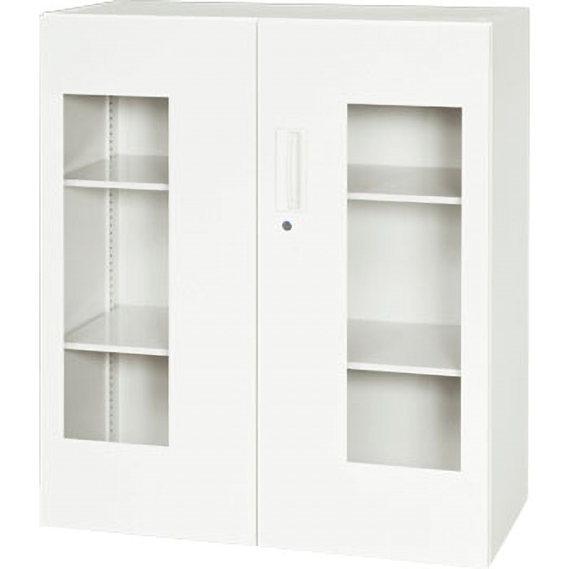 V945-11HG 壁面収納庫 窓付き引戸型 ダイシン ホワイト色