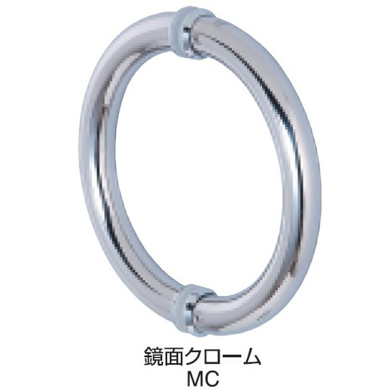 SP-120-R-25-205-MC ステンレス座付ドアハンドル 両面 K9(駒谷) 取手 鏡面クローム  1組 SP-120-R-25-205-MC