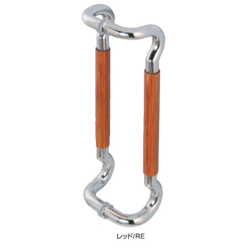 SK-1119-R-30-480-RE 積層強化木ドアハンドル 両面 K9(駒谷) 取手 レッド  1組 SK-1119-R-30-480-RE