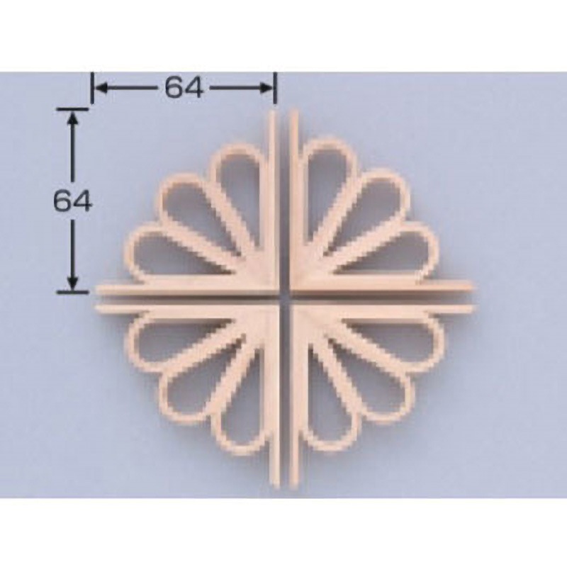 No.9 菊(丸) 花組子 K9(駒谷) 幅64mm高さ64mm 1箱(32個)
