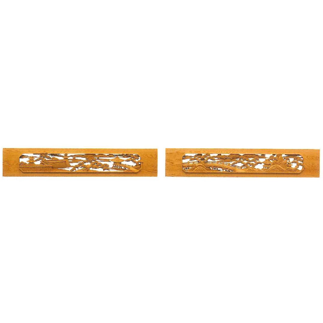 近江八景 1寸5分 高級彫刻ランマ 1組(2枚) K9(駒谷) 【通販モノタロウ】