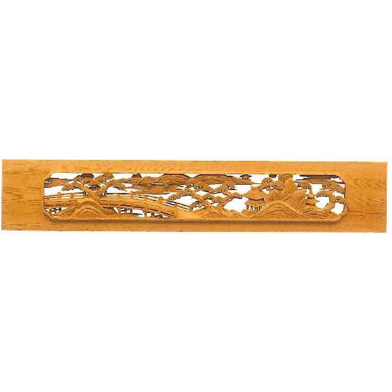 彫刻ミニランマ（近江八景） 早い者勝ち、彫刻欄間 金塗装 近江八景 6尺×1.1尺×1.5寸 早い者勝ち