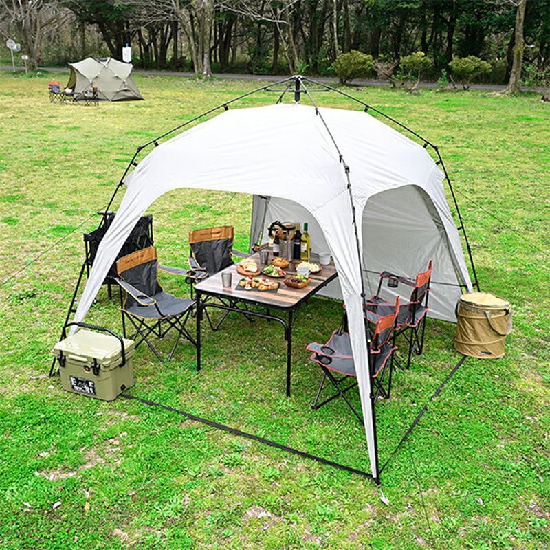 KOT-250(GY) ワンタッチタープ 2.5m フラップ付き 1セット YAMAZEN