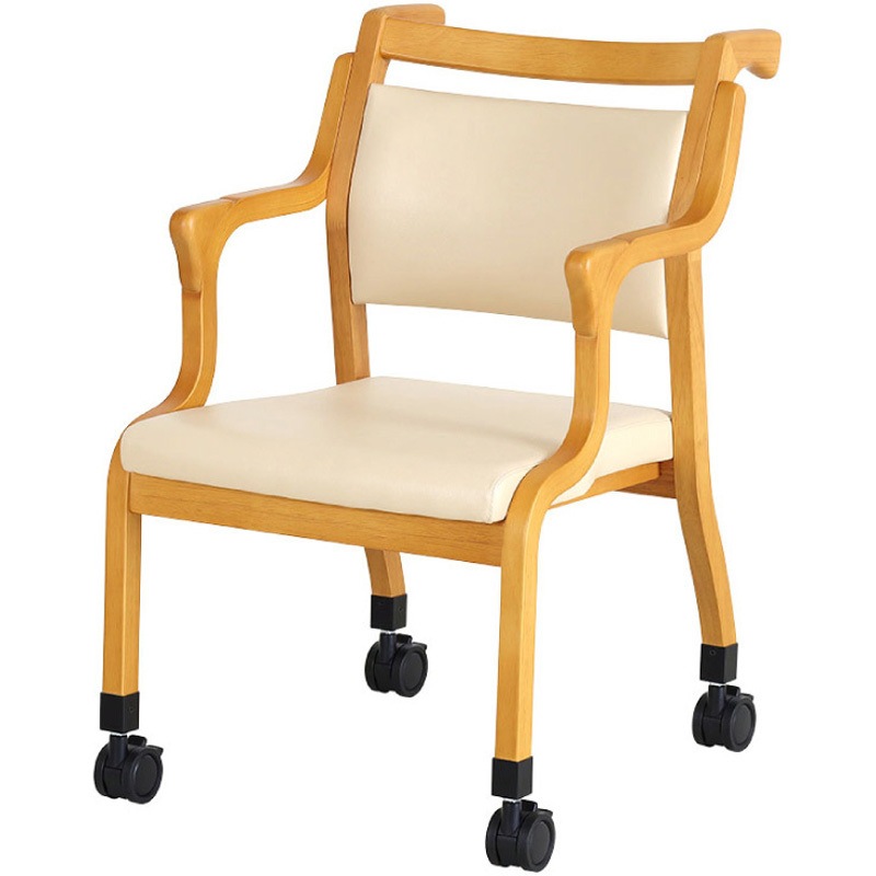 全脚キャスター・ハンドル付チェア 貞苅椅子製作所 介護椅子 【通販