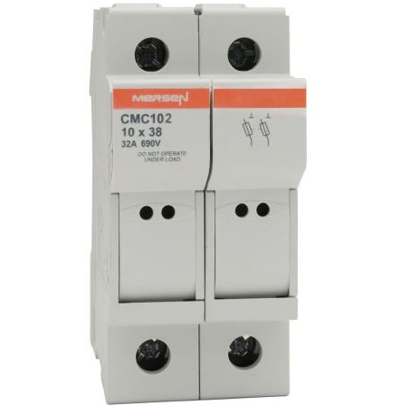 D1062718 レール取り付けヒューズホルダ 32A CUS10 690 V ac → 1kV ac/dc Mersen 1個 D1062718