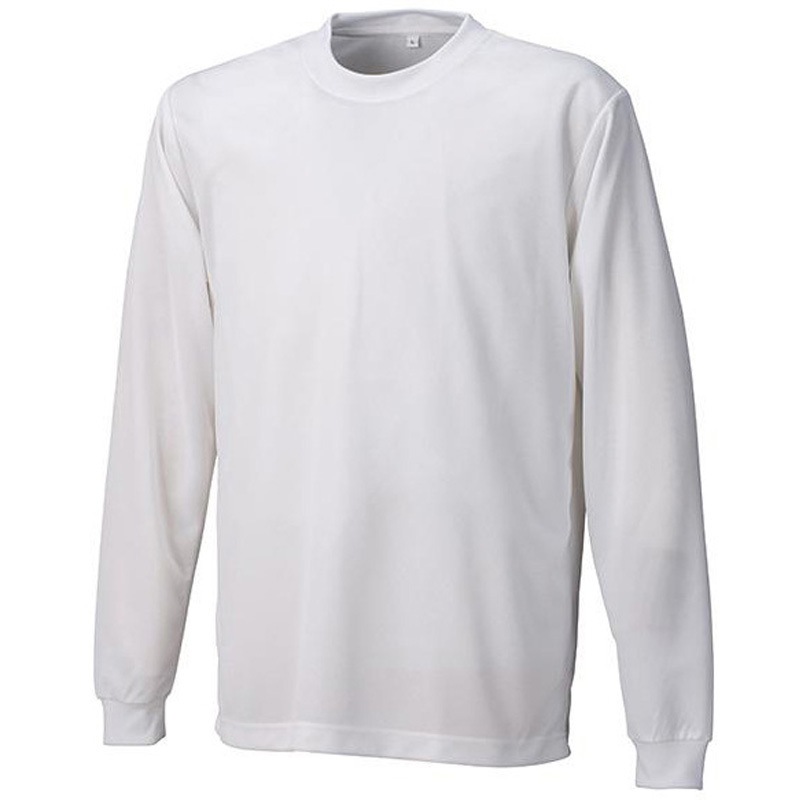 7364-WHT-L 接触冷感長袖Tシャツ 小倉屋 ホワイト色 サイズL