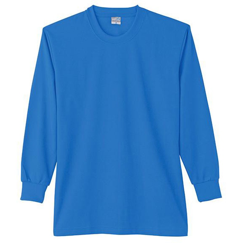 9009-BLU-LL DRY長袖Tシャツ 小倉屋 ブルー色 サイズLL 9009-BLU