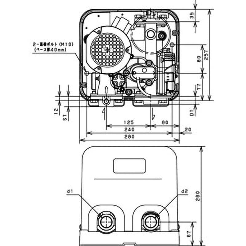 NF3-150S 家庭用インバータ式井戸ポンプ(ソフトカワエース) 川本ポンプ(川本製作所) 吐出口径20mm NF3-150S - 【通販モノタロウ】