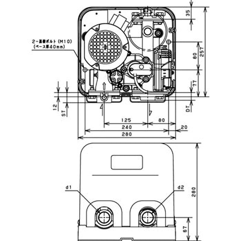 NF3-400S 家庭用インバータ式井戸ポンプ(ソフトカワエース) 川本ポンプ(川本製作所) 吐出口径25mm NF3-400S - 【通販モノタロウ】