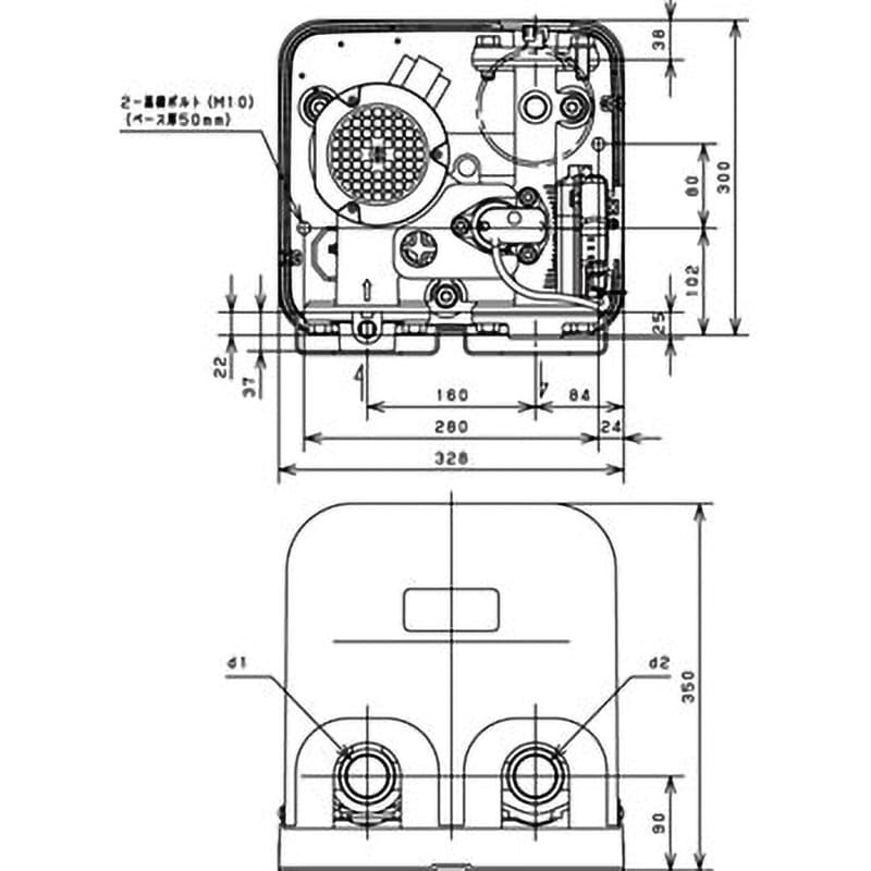 NF3-750 家庭用インバータ式井戸ポンプ(ソフトカワエース) 川本ポンプ(川本製作所) 吐出口径32mm NF3-750 - 【通販モノタロウ】