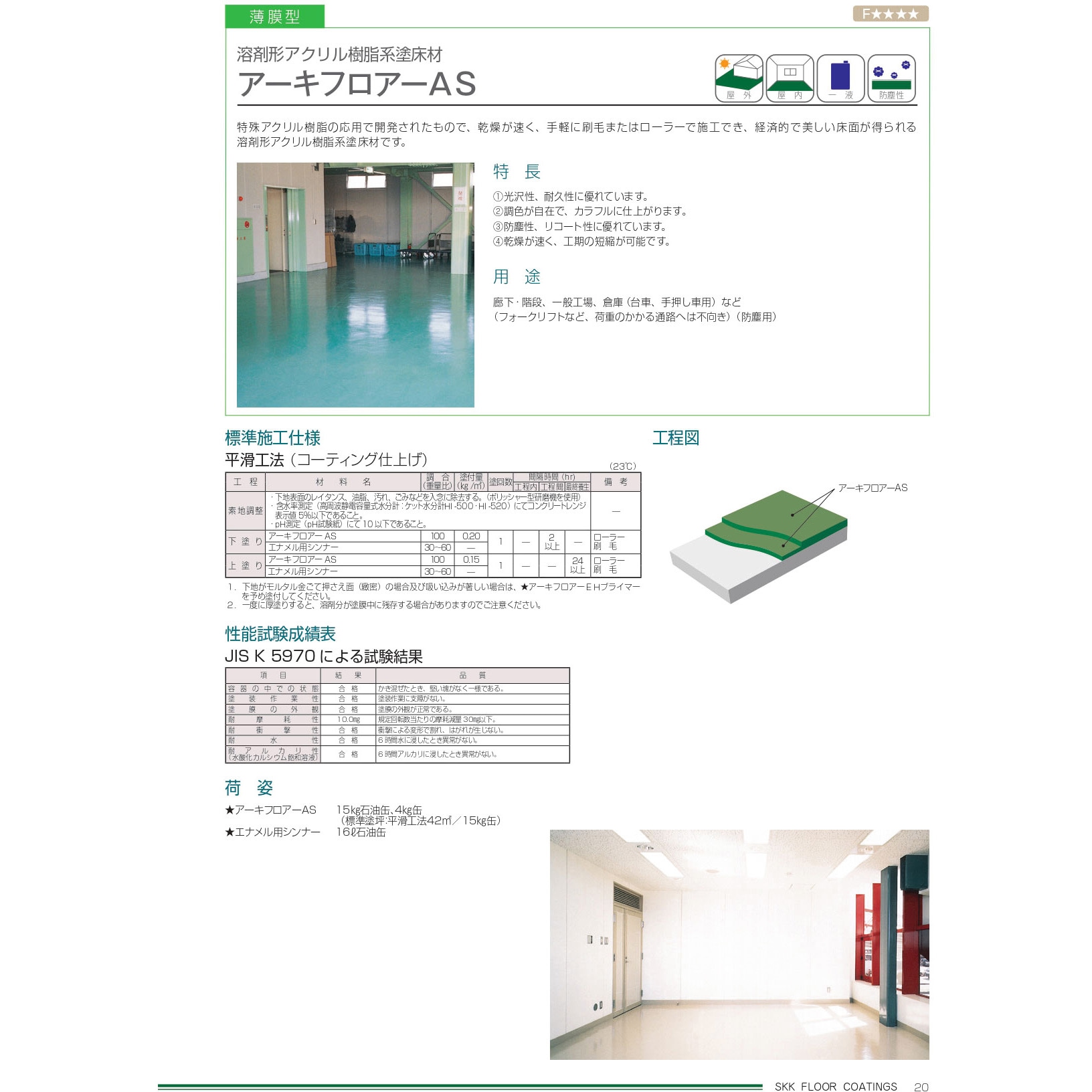 アーキフロアーAS エスケー化研 艶有 床用 耐久 色NO.74 1缶(4kg