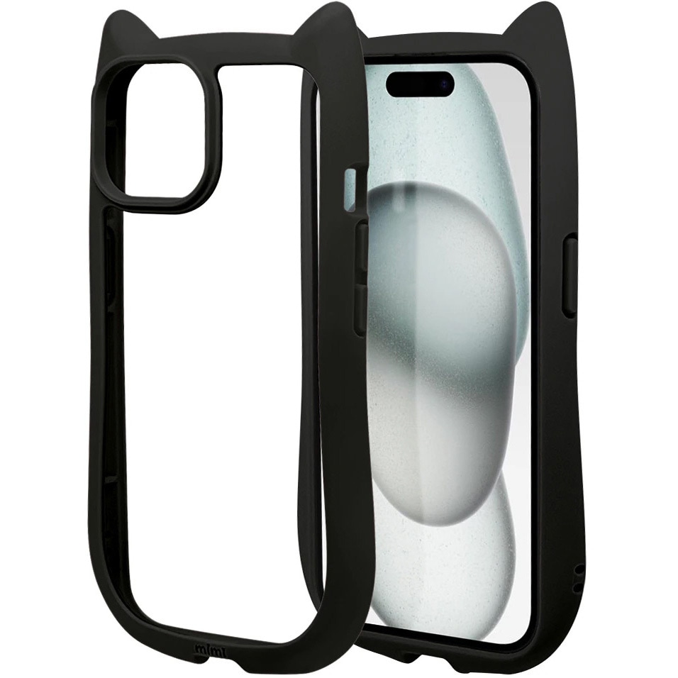 7637IP361HB iPhone 15/iPhone 14/iPhone 13用 猫耳ケース ラスタ