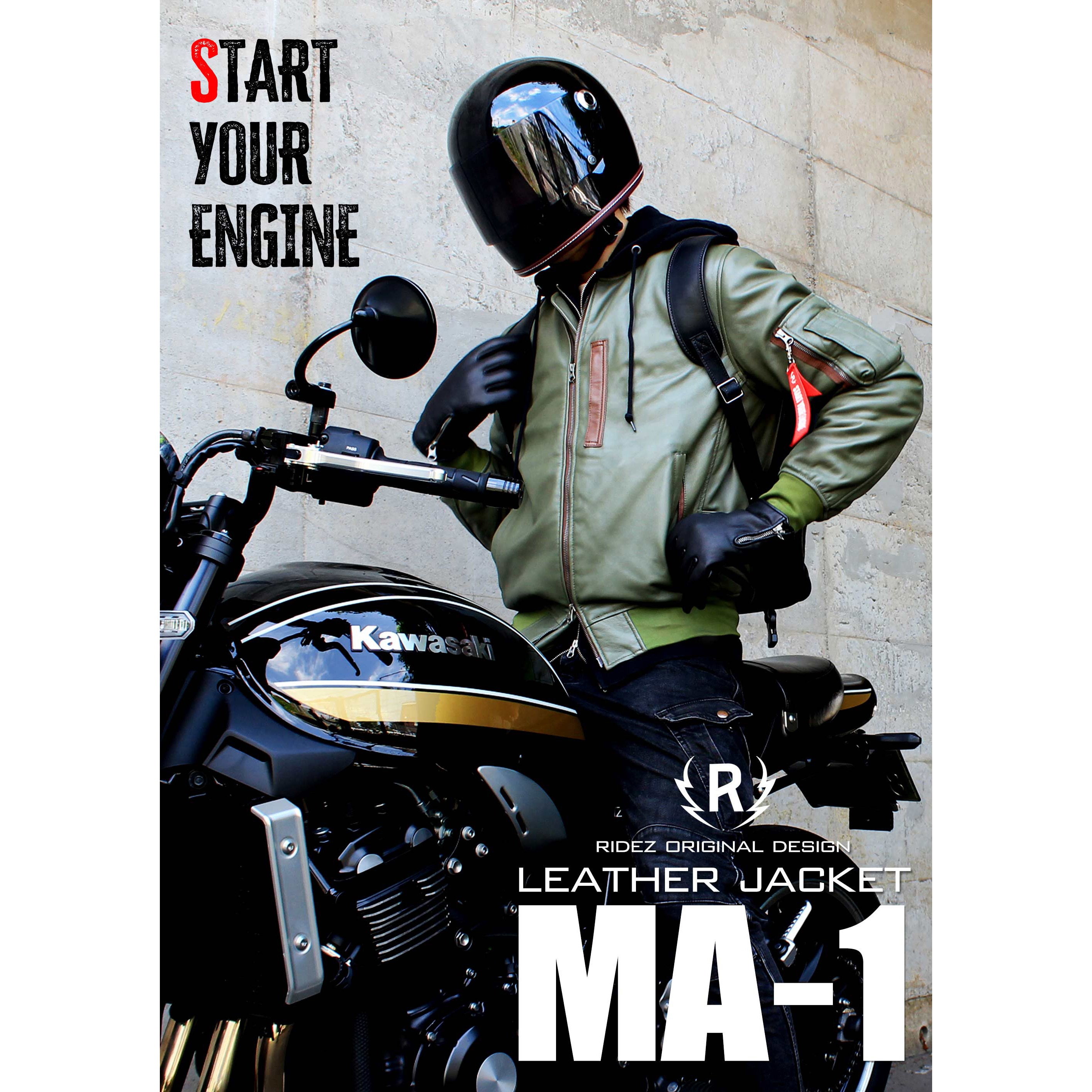 RLWJ009-BK-M バイク レザー ジャケット ライダースジャケット 革