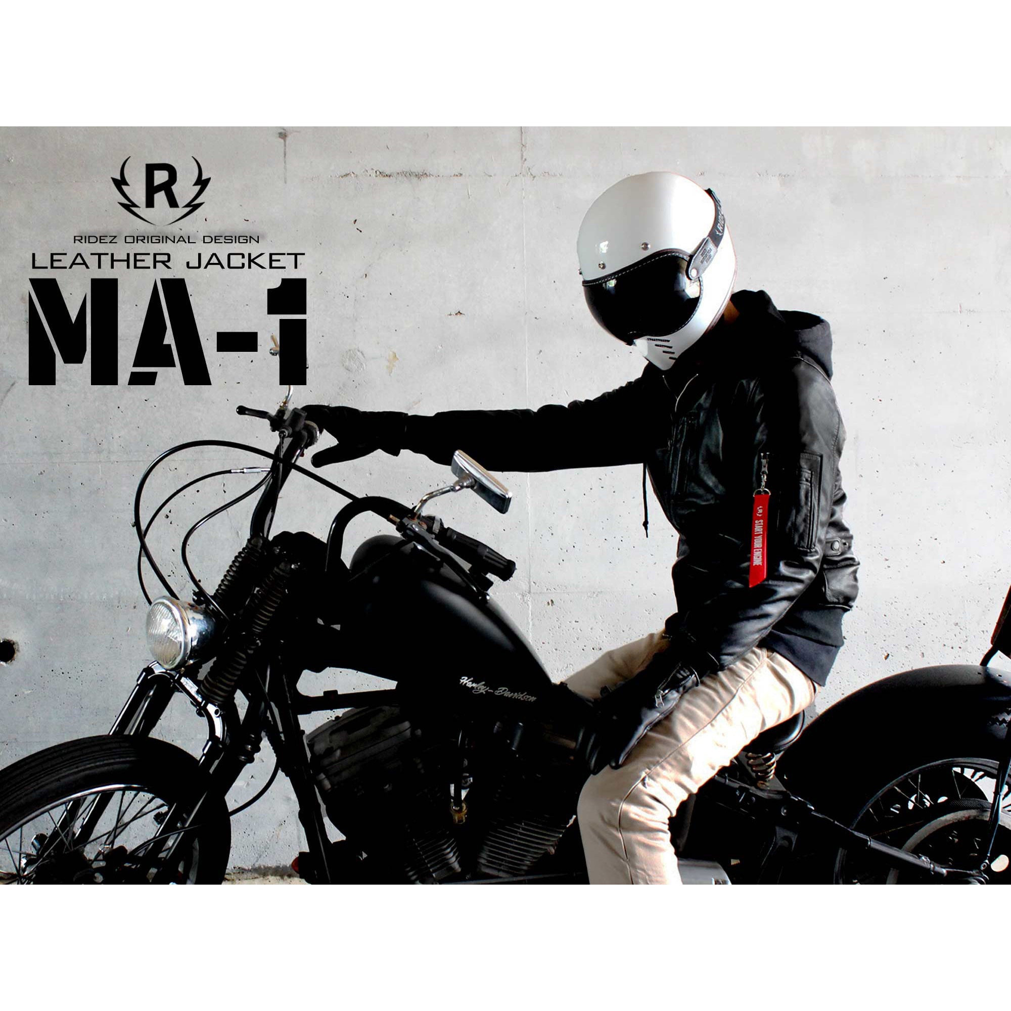 RIDEZ ブラックレザー シングルライダースジャケット XL エイジング