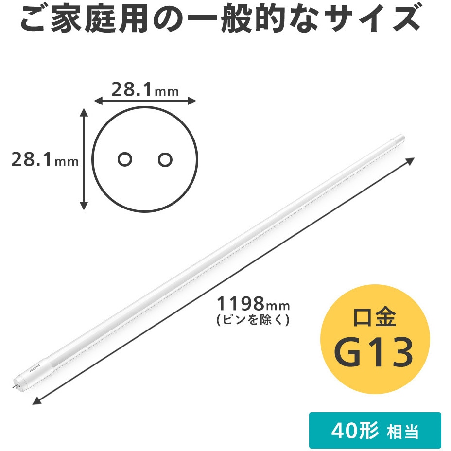 LDF40D/16/25/1P グロー式専用直管LEDランプ フィリップス 保証期間3年