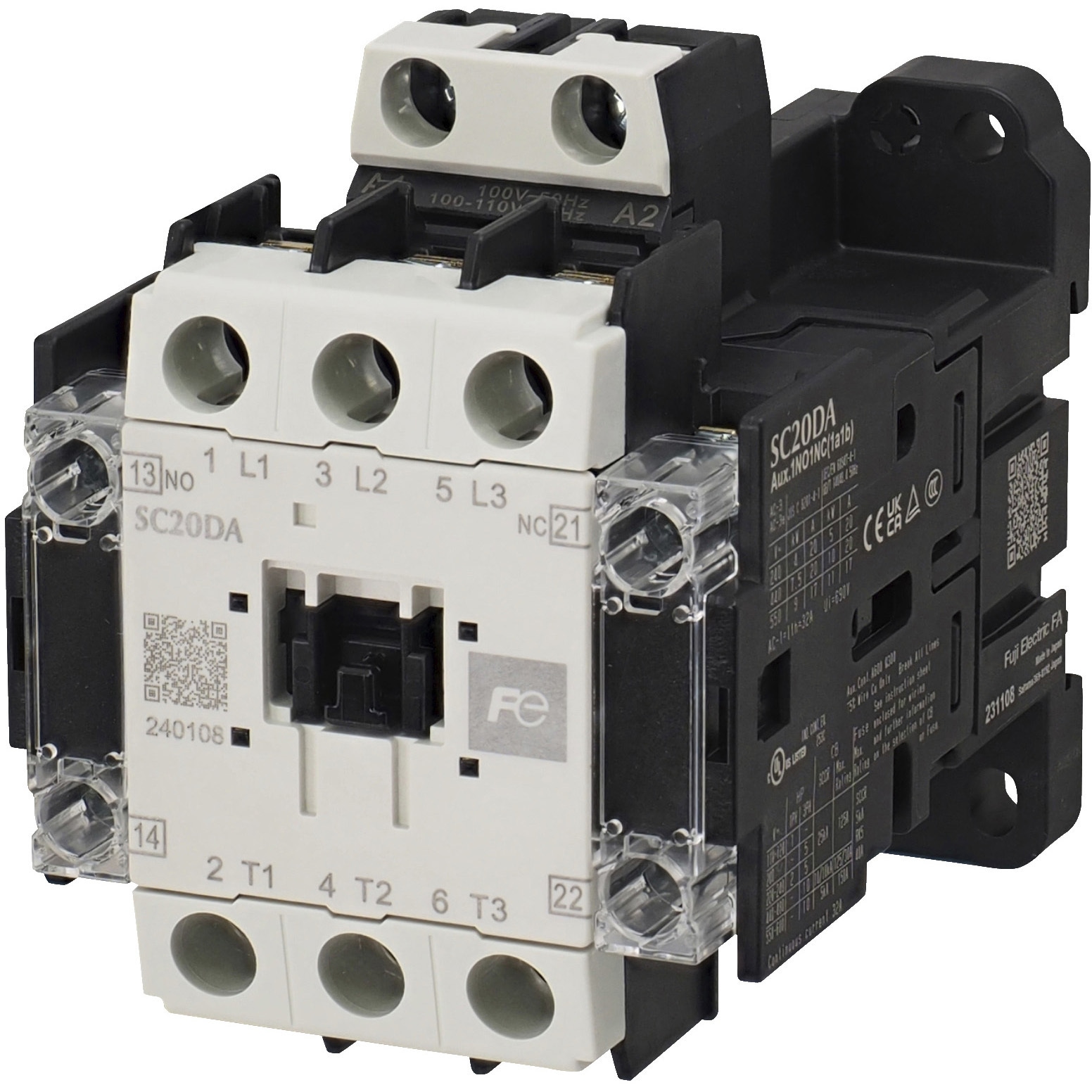 SC20DA-J20CC 電磁接触器 富士電機 コイル電圧AC115V 交流操作形