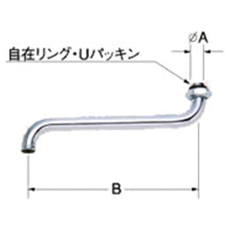 A-400 1/2”自在水栓用パイプ部 INAX(LIXIL) 整流吐水 A-400 【通販