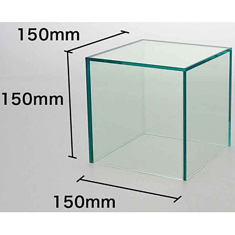 Sサイズ アクリル5面ボックス ガラス色 ノーブランド 一辺長さ