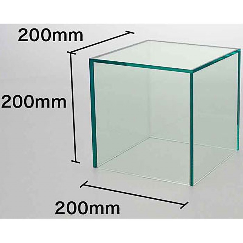 Mサイズ アクリル5面ボックス ガラス色 ノーブランド 一辺長さ