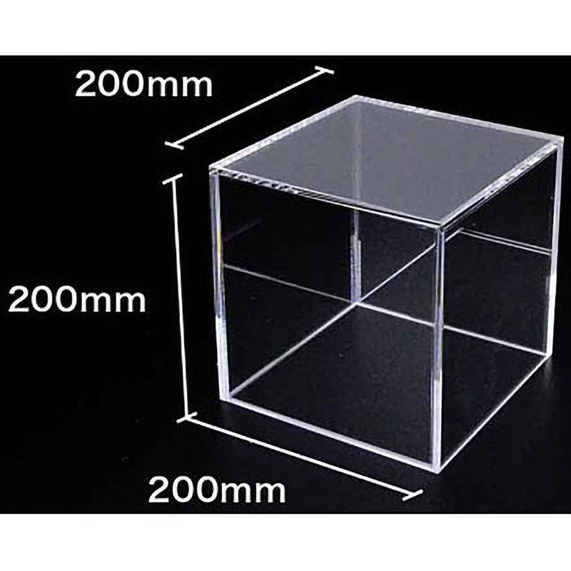 Mサイズ アクリル5面ボックス 透明 ノーブランド 一辺長さ200mm