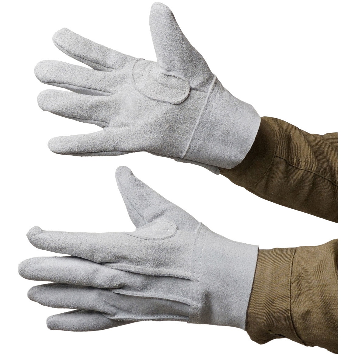 AG465-3P 牛床革カワテ外縫い ACE GLOVE(エースグローブ) 白色 3双入