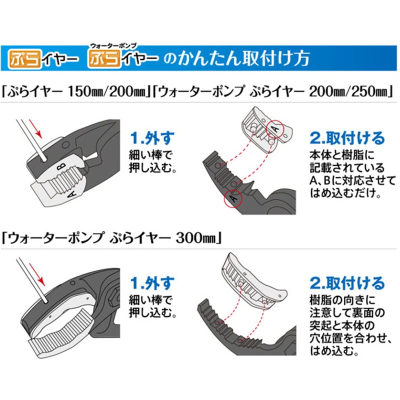 WP-250SCS ウォーターポンププライヤーバネ付 TSUNODA(ツノダ