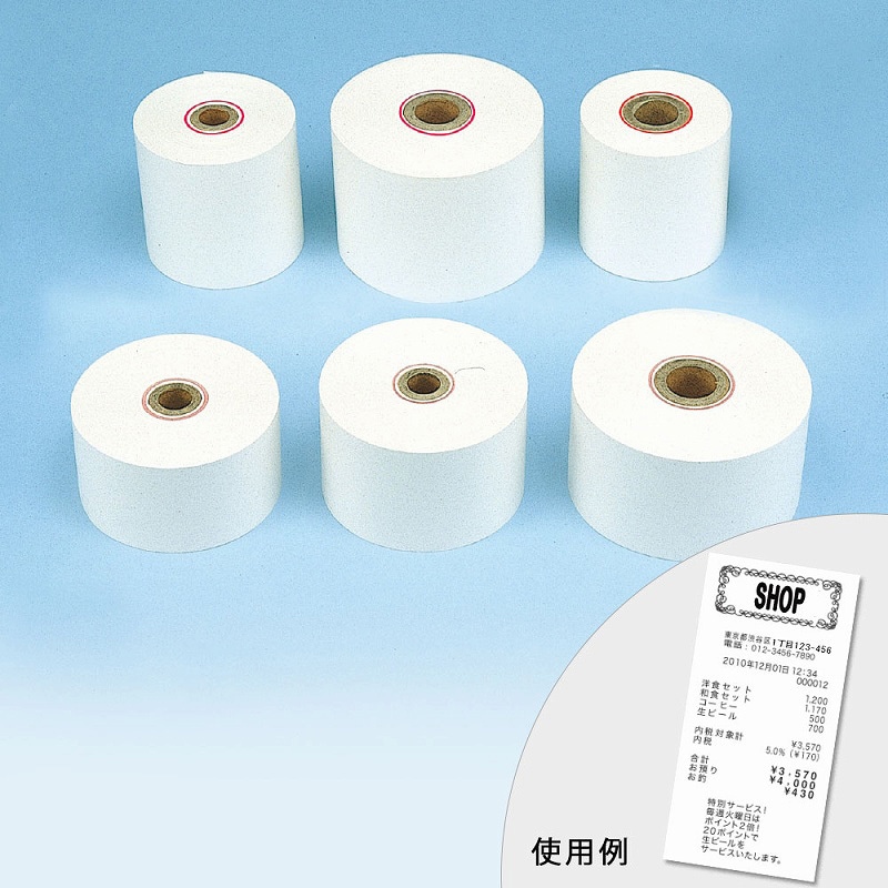 45R×80×17．5 感熱レジロール シモジマ 幅44mm 1パック(5巻) 【通販